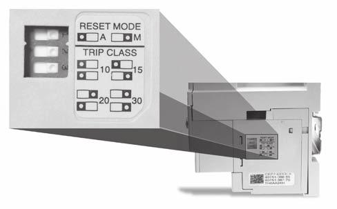 If your application requires a longer motor run-up time. The new -EE Selectable Trip Class has DIP-switches providing Trip Class selection of 10, 15, 20 or 30 seconds.