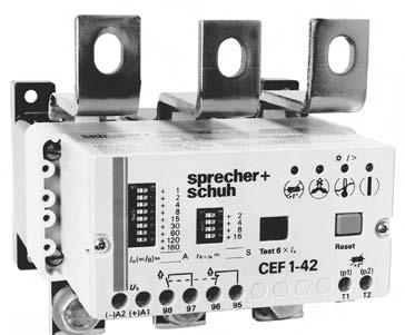 CEF1 Electronic Protector The CEF1-42 provides all available protection functions in applications from 1 to 400 amperes. The CEF1-52 is available for applications up to 630 amperes.
