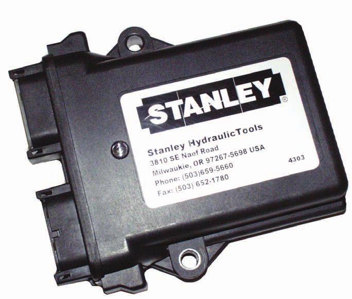 PROGRAMMABLE CONTROLLER The STANLEY programmable controller is an electronic engine governor that controls and limits engine speed by adjusting the fuel control lever with a proportional actuator.