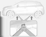 176 Vehicle care 2. Fold out the wheel wrench and install ensuring that it locates securely and loosen each wheel nut by half a turn. 3.