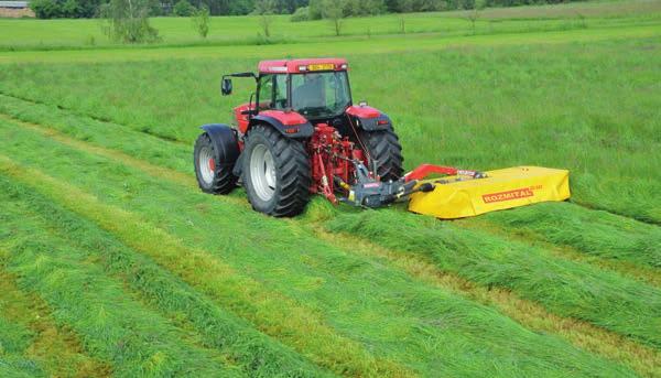 SIDE MOUNTED DISC MOWERS The mowers benefit from a robust structure, like all ROZMITAL machines.