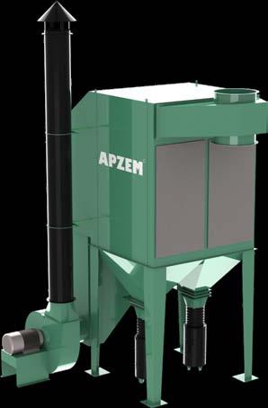 PULSE JET CARTRIDGE DUST COLLECTOR PAGE 07 APZEM Pulse jet bag filter is one type of baghouse dust collector using large array of filter bags for air filtering and high velocity pulsed air passed in