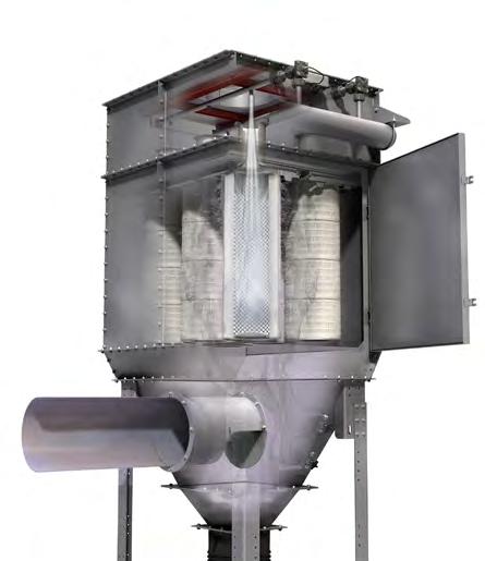 E RIES FILTRATION PRINCIPLE CLEAN AIR OUTLET VERTICAL FILTRATION PRINCIPLE 3 HOW THE MODULAR CARTRIDGE DUST COLLECTOR WORKS The dust-laden gases enter through the side intake