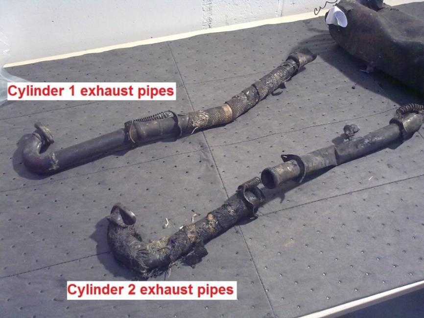 Final report Factual Information The following particularities were found: Cylinder 1: minor deformation Cylinder 2: pipe torn open near the