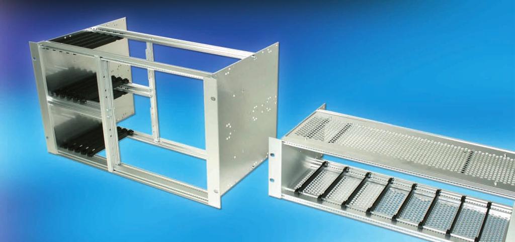 2: Ecokit 11 2.1 Ecokit 11 Overview Side panels are of 2 mm sheet aluminium The extruded aluminium 19" mounting sections have an effective thickness of 3 mm (Standard only).