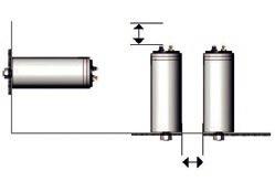 7.1 MOUNTING POSITION OF CAPACITORS Motor Run capacitors may be fixed by means of fixing screw, plastic or metal clamps. Table 7.2 shows the mounting position for each product line.
