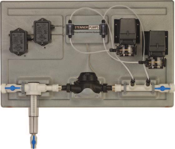 PROPORTIONAL INJECTION SYSTEM Water Meter and PCM Activated Proportional Metering in a Pre-Packaged System The Proportional Injection System doses solution that is proportional to the system s flow