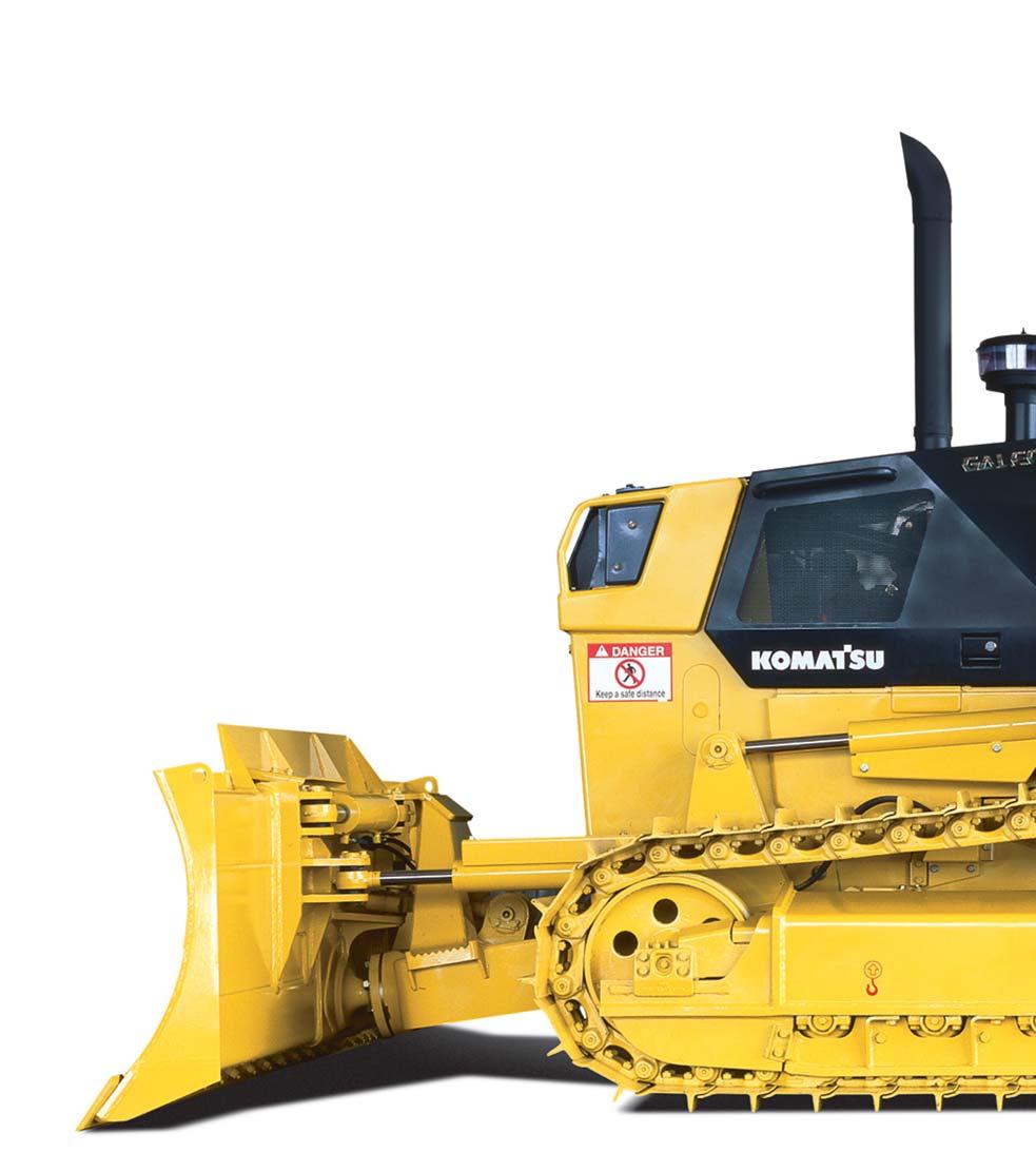 D37EX/PX-21 C RAWLER D OZER WALK-AROUND The Komatsu SAA4D102E-2 turbocharged diesel engine provides an output of 63 kw 85 HP, with excellent productivity.