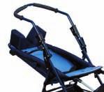Robust, economy-range undercarriage with ergonomically shaped handle and 300 mm (200/300 mm) solid wheels along with the 3 sizes seat is the base for the BEN s basic line of rehab-strollers.