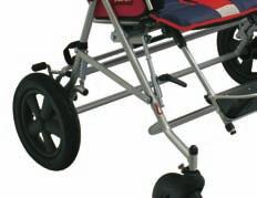 Easy handling is ensured by the front swivel castor-wheels with direction lock and as well by the stroller s fully foldable frame even with attached seats.