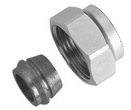 1) Compression fittings also suitable for PERT tubing in accordance with ISO 15875. Compression fittings for ALUPEX tubing.  2) Compression fittings also suitable for PERT/ ALU/PERT tubing.