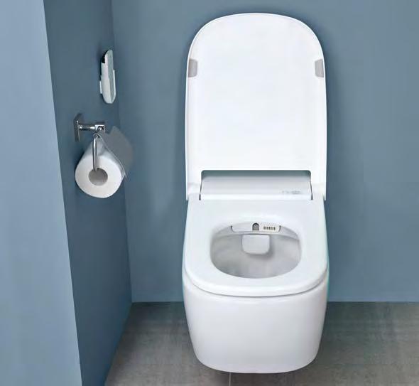 Stand-by V-CARE TOUCH-FREE USE EASY TO CLEAN WC With no awkward rim to negotiate in the inner bowl and concealed fixings, the V-care WC is very easy to clean.