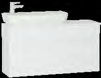 Mocha 56616 High gloss white 56617 Mocha Washbasin unit with 2 drawers, 100x35x62cm