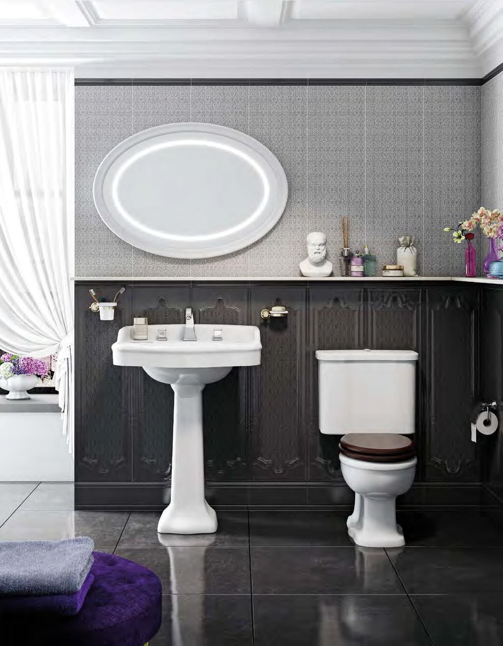 ELEGANCE The traditionally-styled Elegance range, with characterful period touches, elegant lines and refined proportions, is the range of choice for adding an air of retro-grandeur to your bathroom.