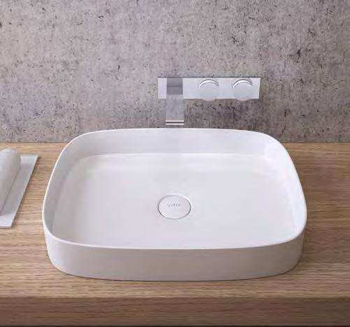 countertop basin, Infinit mineralcast, including white waste cover, 40cm 444 A4231457