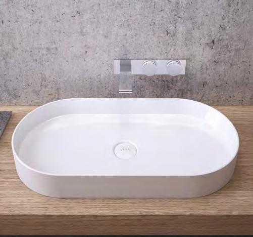 LINES 89005 Rectangular countertop basin, Infinit mineralcast, including white waste cover,