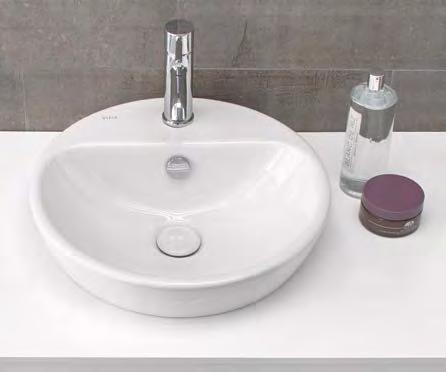 FOR SMALLER SPACES 5662 Countertop washbasin, 60cm 163 5941 Countertop basin, bowl, 45cm