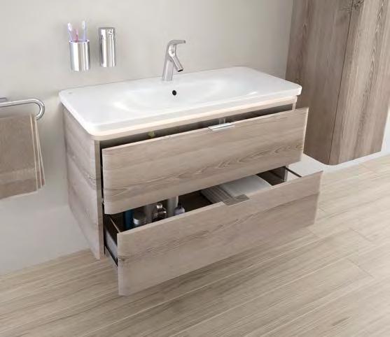 mixer 100 56333 Washbasin unit with drawers, 100cm, grey natural wood 981 A44613 Toothbrush holder 61 A44615 Liquid soap