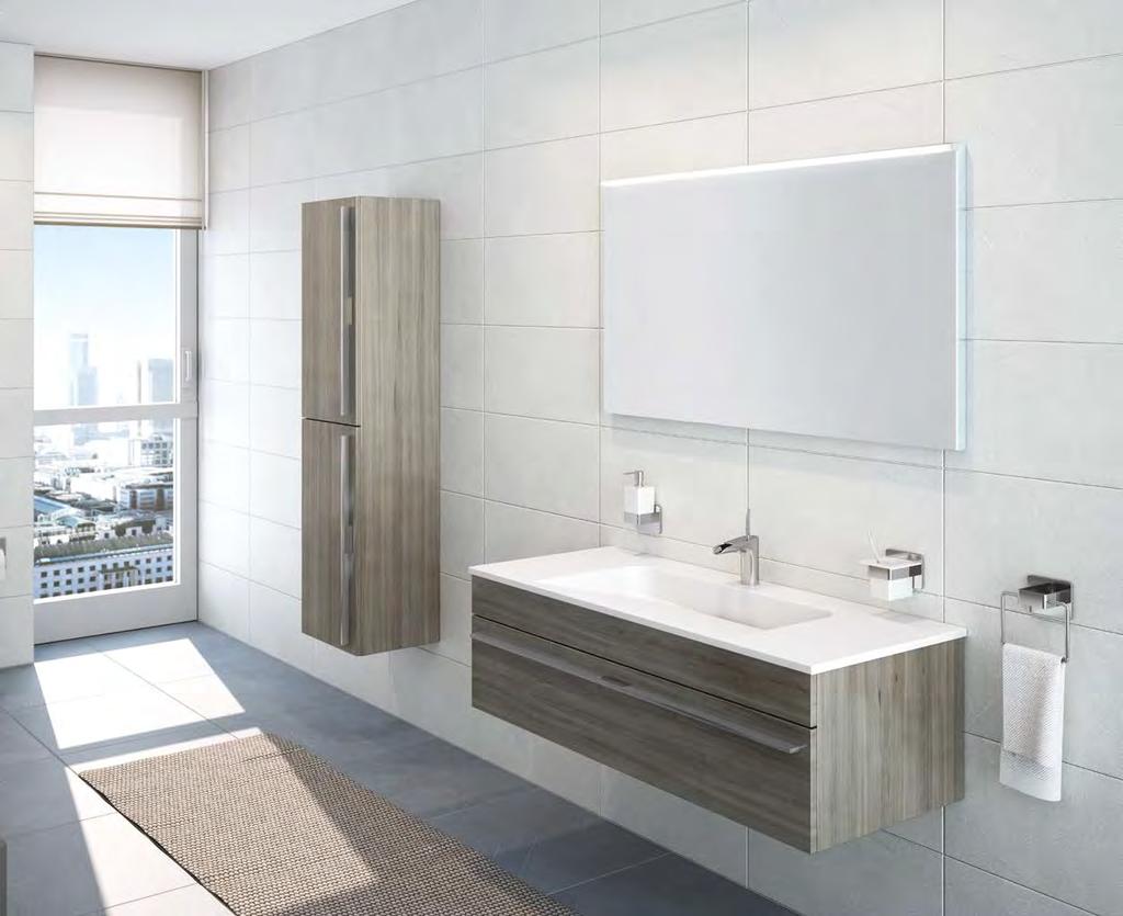SYSTEM INFINIT SYSTEM INFINIT SYSTEM INFINIT SYSTEM INFINIT 56241 Washbasin unit with drawer, including Infinit mineralcast freeflow washbasin, 120cm, high gloss white 1675 A41242 T4 basin mixer,