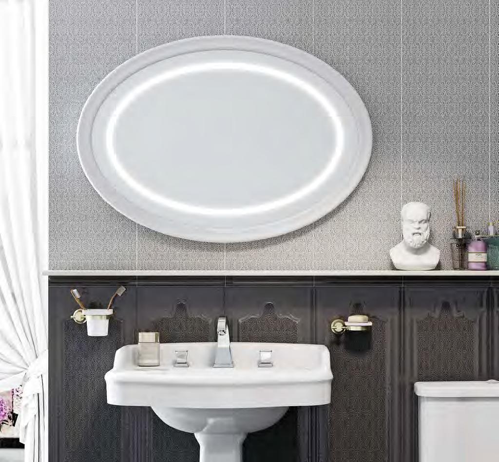 matt white 528 56721 Illuminated mirror, 100cm, matt