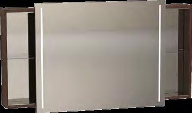 gloss grey / 58993 High gloss mocha 1005 56482 Illuminated mirror cabinet with sliding door, 120cm, chestnut 1170 /
