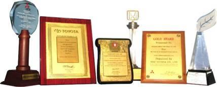 Claim) Quality Excellence Awards from Thai Honda Cost Reduction Awards from
