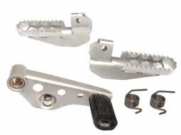 BMW *Works* long-distance foot pegs 52 mm wide and 4 mm thick stainless steel claw profile that is kind to your boots