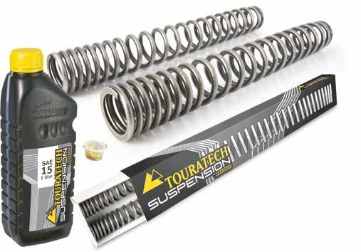 The fork springs are made in Europe by Dutch suspension specialists Hyperpro.