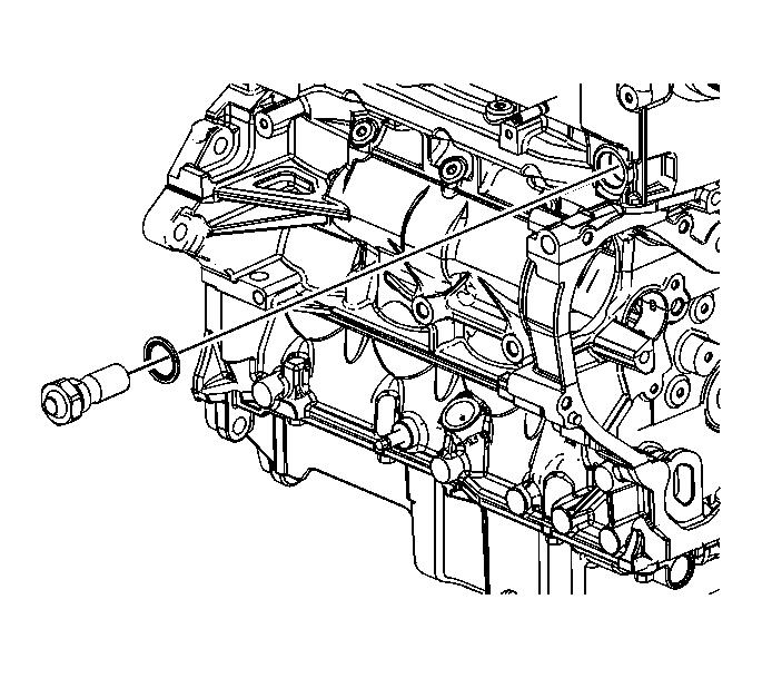 Page 41 of 45 Fig. 132: View Of Timing Chain Tensioner 27. Inspect the timing chain tensioner seal for damage. If damaged, replace the seal. 28.