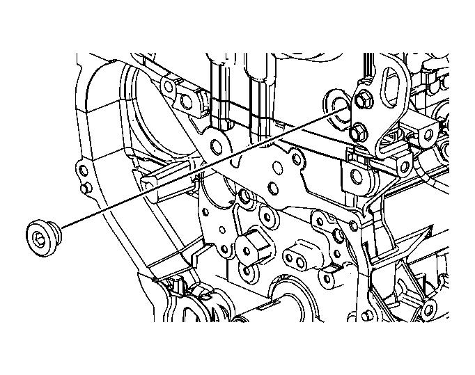 Page 45 of 45 Fig. 135: View Of Timing Chain Guide Bolt Access Hole & Plug 34. 35. 36. 37. 38.