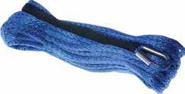 Dyneema rope adds improved safety over wire cable by not recoiling back at the vehicle should it break under load, but instead dropping to the ground almost