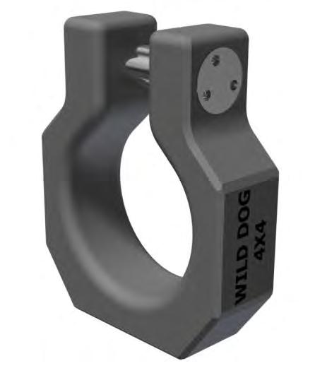 or shackle bumper tabs. The DOG SHACKLE II has 3 mounting options. It can be used on clevis tabs, winch fairleads and rear hitches.