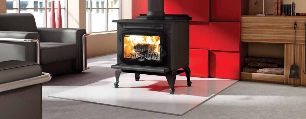 900 Osburn 900 pictured with black cast iron legs. Emissions Overall efficiency A pedestal is not an option with this model 2.
