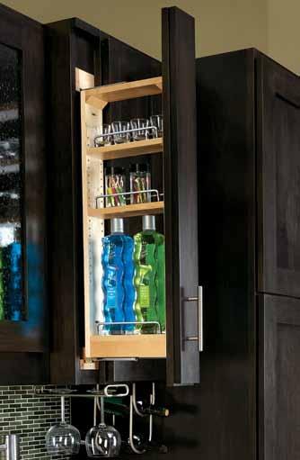 432 SERIES FILLER PULLOUT ORGANIZER Create a functional storage space behind those decorative panels with this wall filler cabinet.