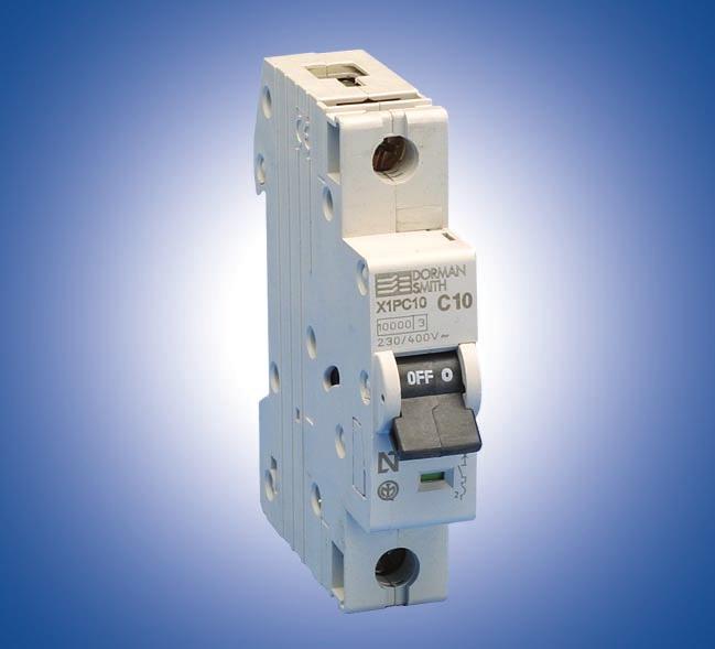 Loadlimiter XS MCBs Single Pole MCBs Conforms to EN 60898 10kA rated breaking capacity 6kA rated breaking capacity option* Contact position indicator 35mm 2 cable capacity Single Pole MCBs