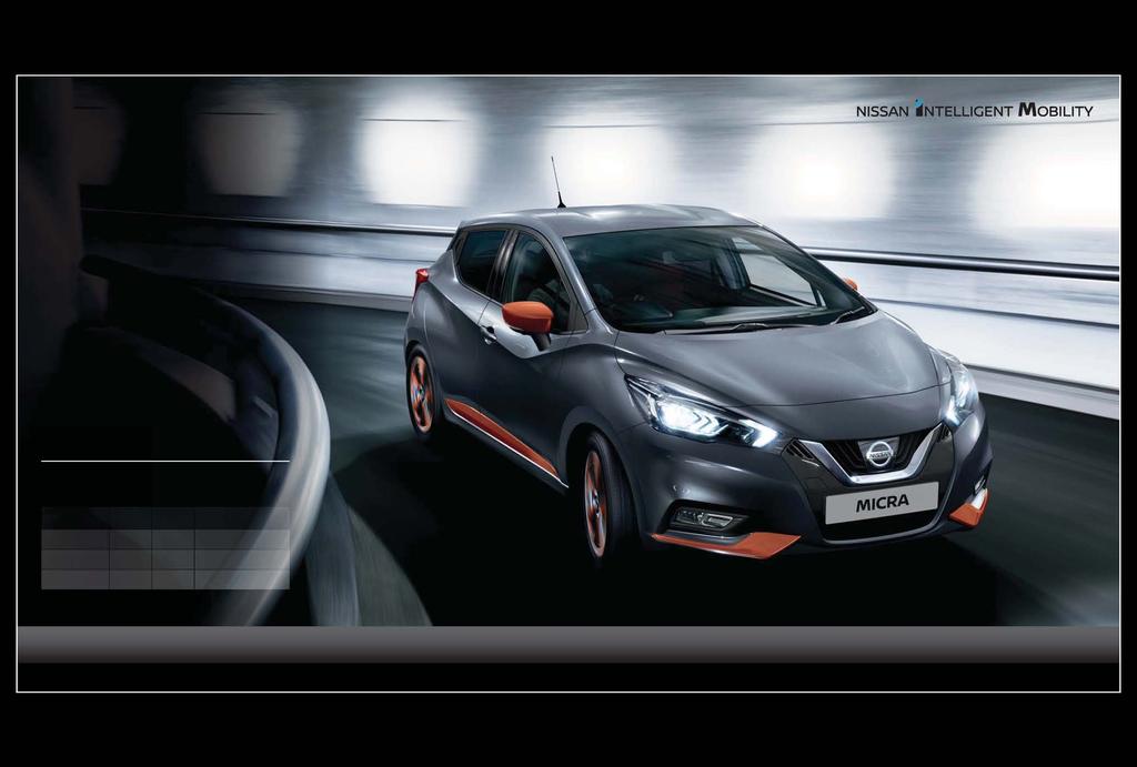 NISSAN INTELLIGENT POWER CATCH ME IF YOU CAN Put your foot down and enjoy the NEW MICRA s best-in-class aerodynamic performance and its choice of downsized, responsive and fuel efficient engines.