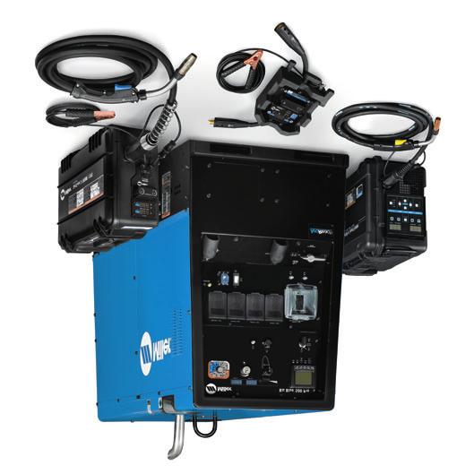 Big Blue 500 Pro ArcReach Additional Features ArcReach provides remote amperage and voltage control at the weld joint without needing a control cord.
