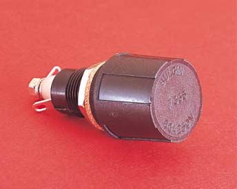 Large ribbed cap allows removal with gloved hand Terminations: Solder tags Solder tags Max. Rating: Max.
