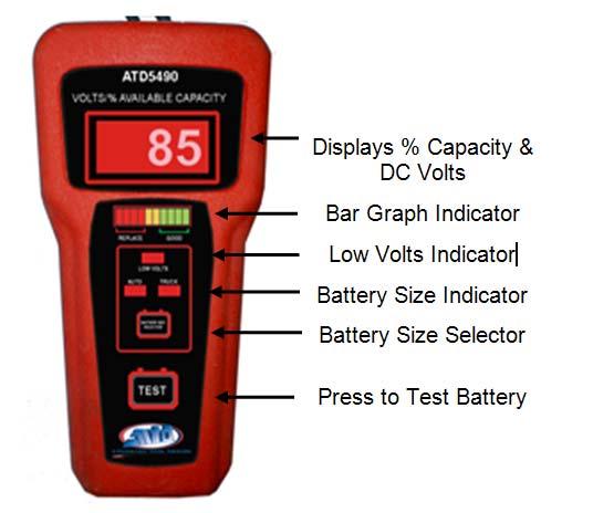 INTRODUCTION Your new Model ATD5490 Battery Diagnostic Tester employs conductance testing to determine the condition of the battery.
