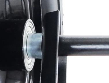 : Complete the steering assembly Steering assembly (M) Frame bracket Stabilizer link M3 shoulder bolt (B) Handle bracket Link arm (N) Washer Wheel post M0
