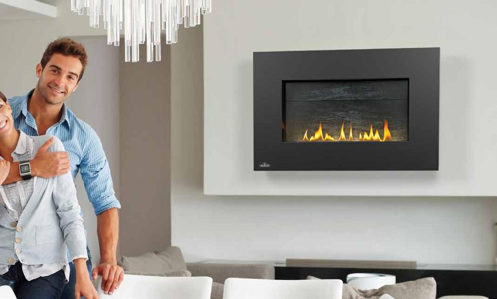 The Plazmafire 31 shown with rectangular surround in painted black finish Slate Brick Panel (standard with Plazmafire 31) MIRRO-FLAME