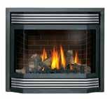 to stand in front of the logs and give the optimum traditional masonry look and feel. They fit directly in a bay window, bay front kit or rest inside the firebox.