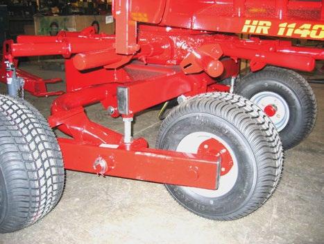 HEIGHT AND LEVEL ADJUSTMENT, HR1140 Never attempt to make any adjustments with the rake or the tractor running. All power sources must be completely shut off and parking brakes applied.