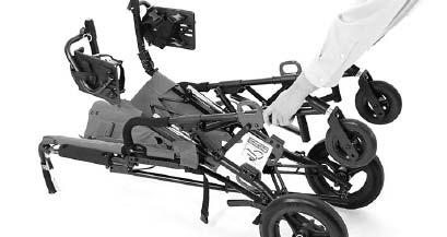 SAFARI TILT 6. Lean chair backward on rear wheels and push on front legs to complete fold. Fig.