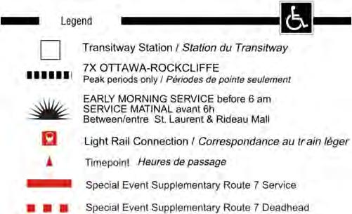 3.4.2 Transportation Services For these events the shuttle service will be provided by supplementing OC Transpo route 7 services between Carleton University and Lansdowne Park.