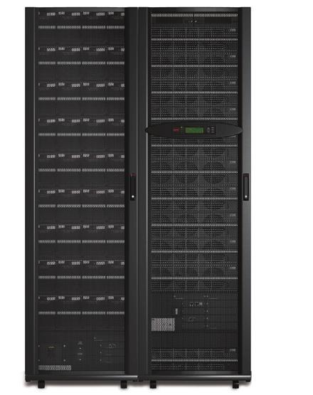 Symmetra PX 100 features 1 High-Density Footprint With 100 kw of power protection and runtime supplied in the compact footprint of two standard Schneider Electric NetShelter SX racks, your load is