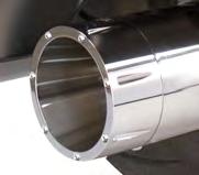 5" TOURING MUFFLERS FOR 1995-2016 TOURING MODELS Chrome w/chrome Tracer Chrome w/machined Tracer Muffler Body Finish End Cap Finish & Style S&S Part # 8 Chrome Thruster