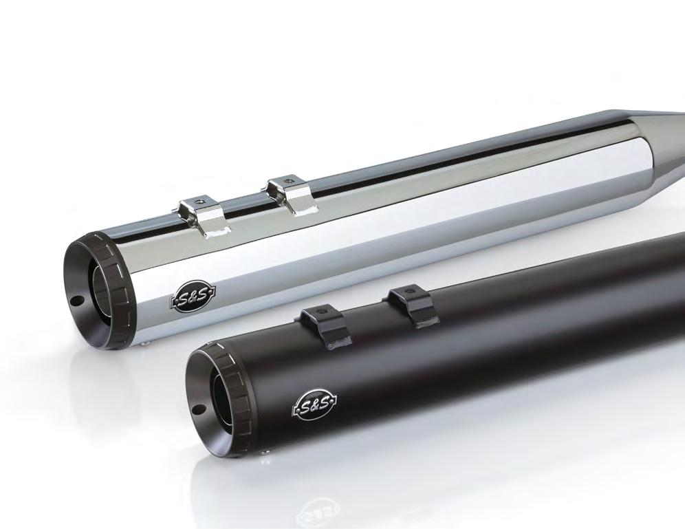 50-State legal emissions replacement part on all MY 2017-2018 FL Touring models GRAND NATIONAL 4" MUFFLERS FOR 1995-2016 TOURING MODELS AND 2017-'18 TRI GLIDE MODELS Chrome 550-0689 $499.