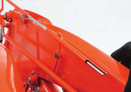 Mechanical 2-lever Quick Coupler (Standard) or Hydraulic 2-lever Quick Coupler* (Optional) The front loader can also be used with the standard mechanical or optional hydraulic quick coupler