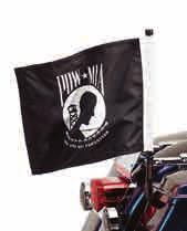Flags are made with high-quality nylon for durability. Available in sissy bar mount or Tour- Pak Luggage Carrier/Saddlebag mount versions.